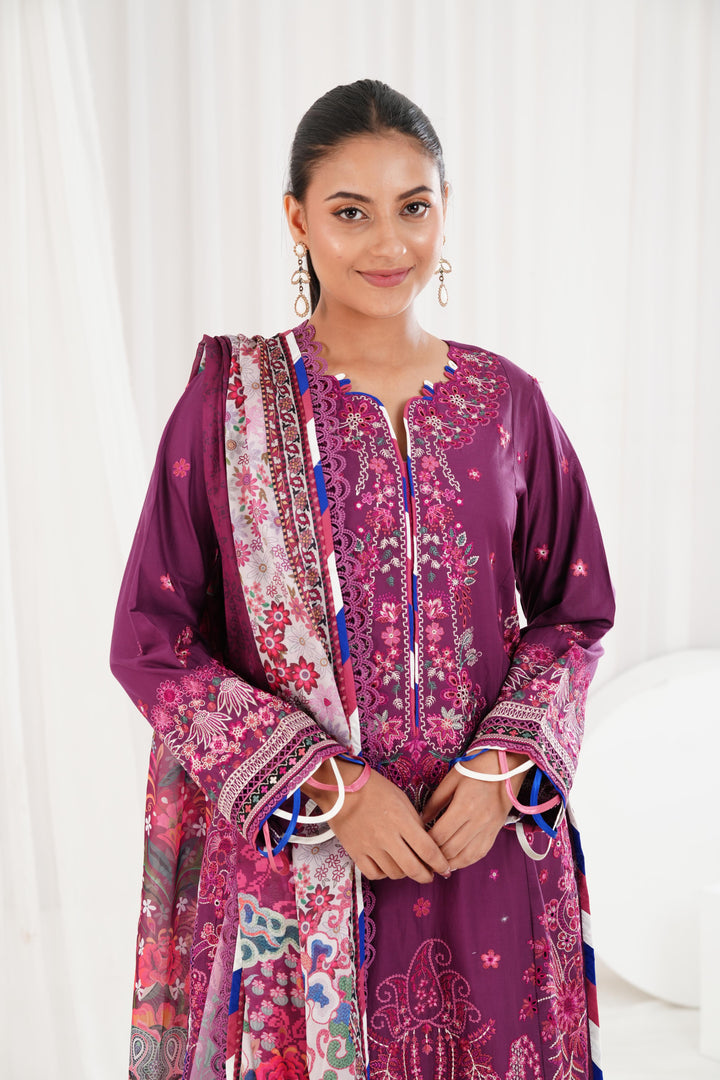 Violet - Xenia Luxury Lawn Stitched