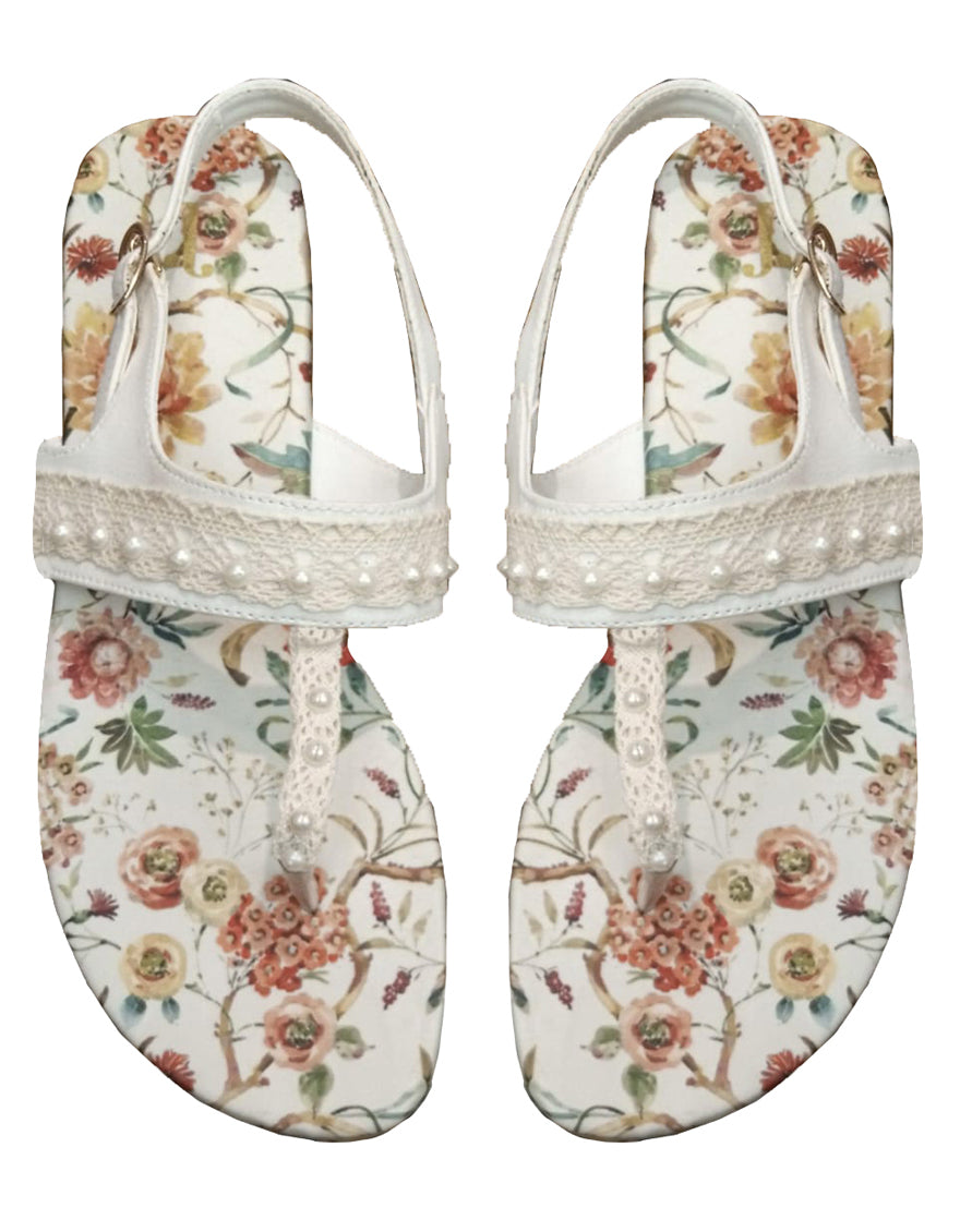 Off White Chappal- J. Junaid Jamshed