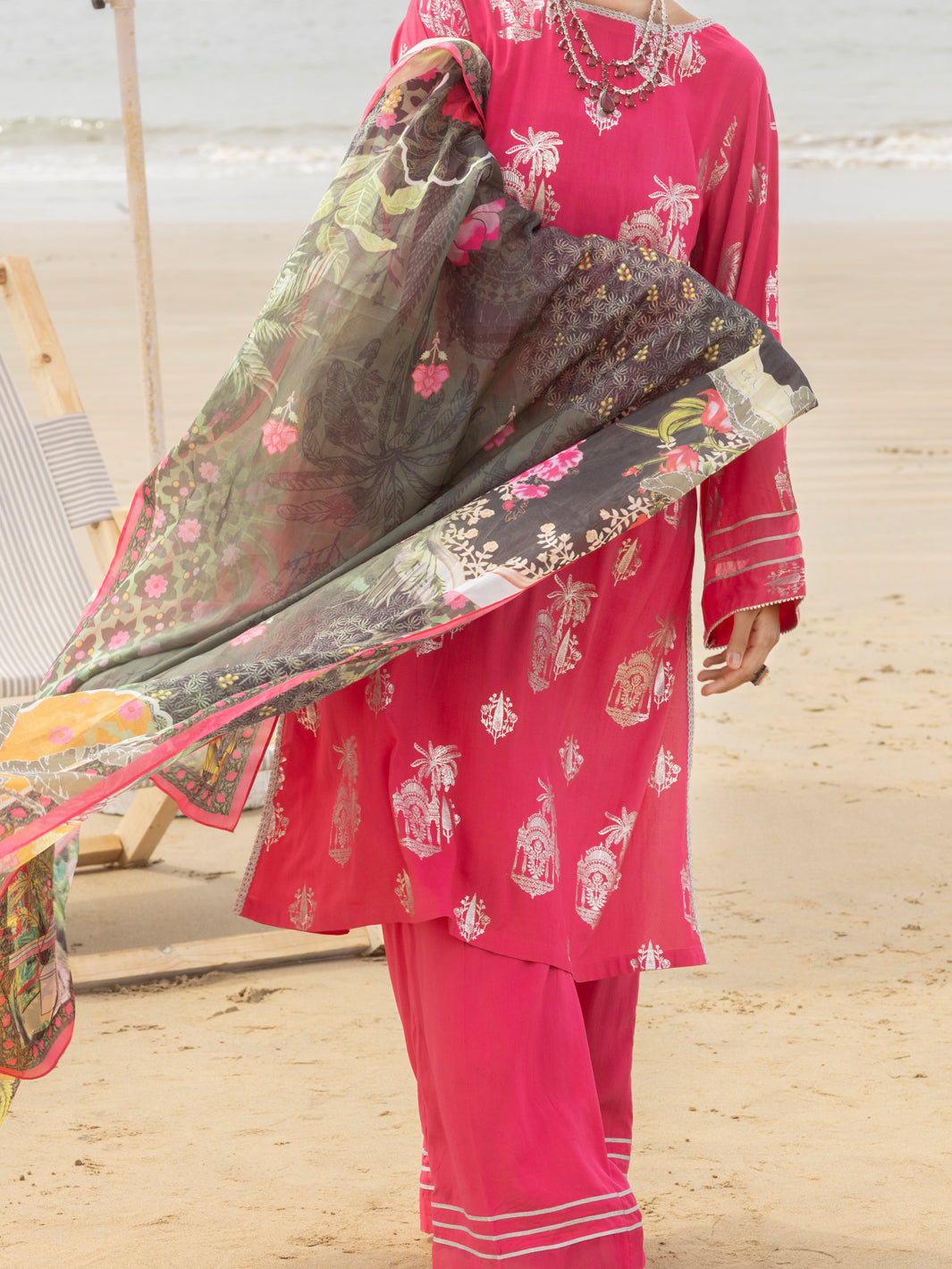 Maple Silk Pink Unstitched Suit - Almirah