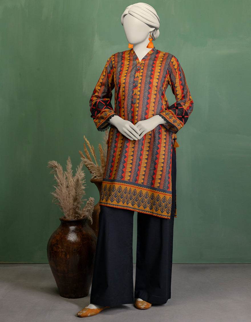 Lawn Multicolor Unstitched Suit - J. Junaid Jamshed