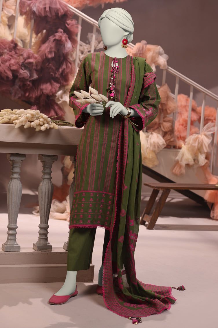 Jacquard Multi Unstitched Suit - J. Junaid Jamshed