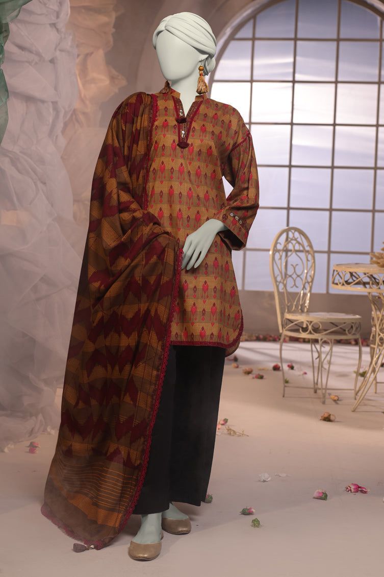 Cambric Multi Unstitched Suit - J. Junaid Jamshed