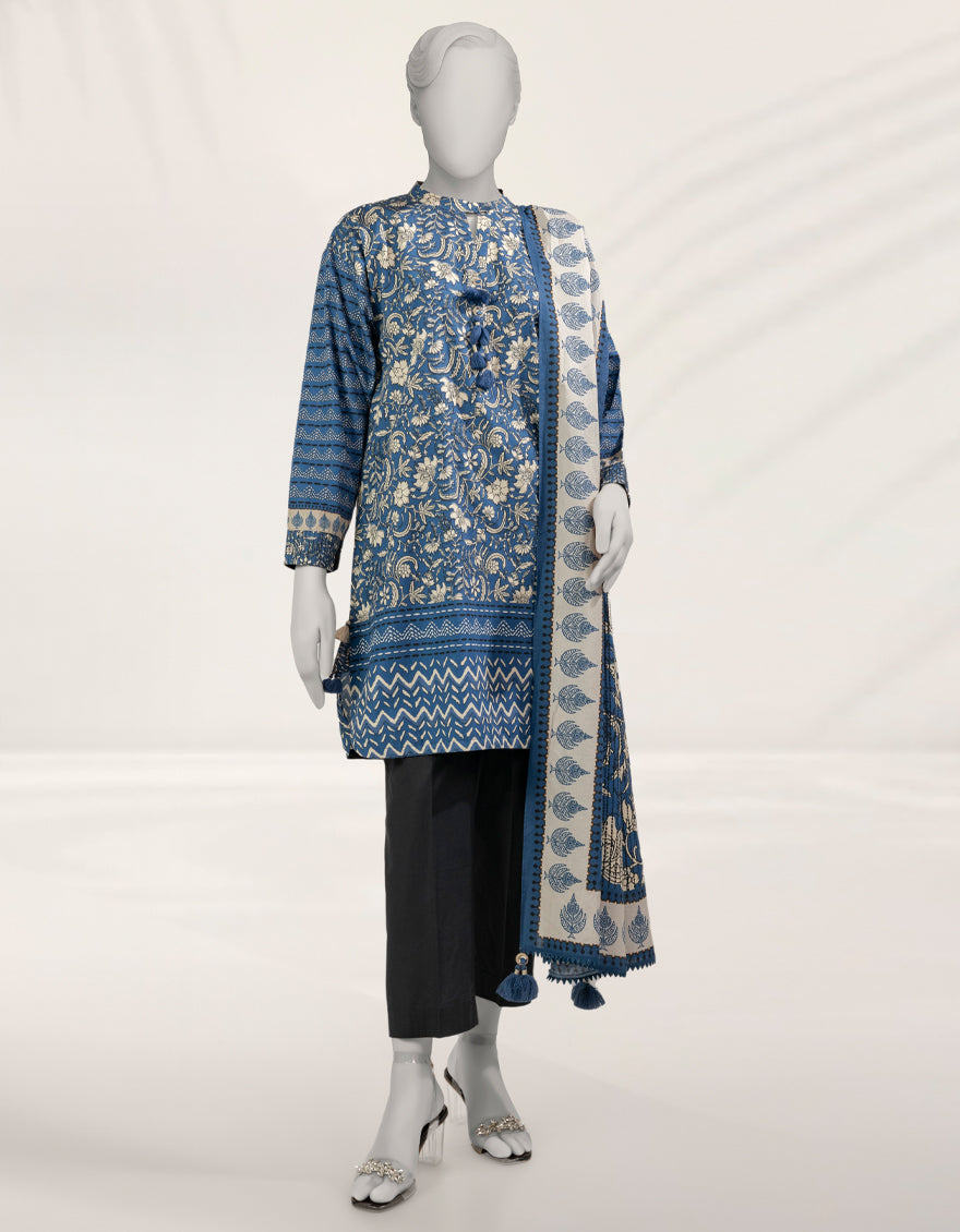 Cambric Multicolor Unstitched Suit - J. Junaid Jamshed