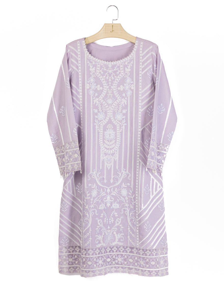 Organza Lilac Kurti - J. Junaid Jamshed