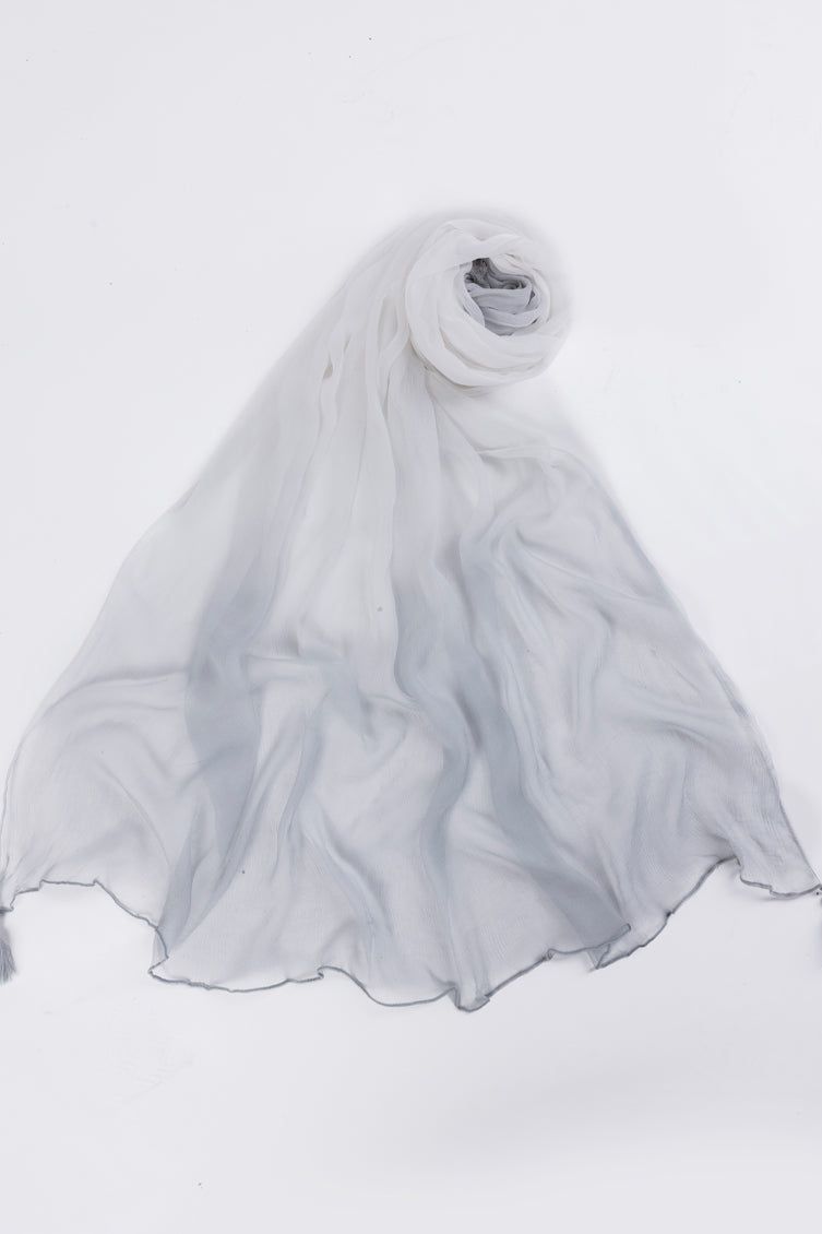 Impure Chiffon Grey Dupatta - J. Junaid Jamshed