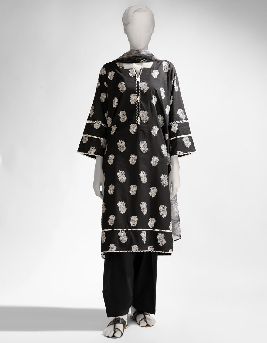 Lawn Multicolor Unstitched Suit - J. Junaid Jamshed