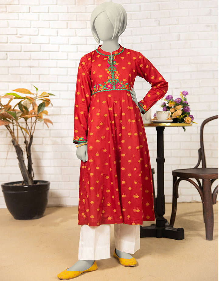 Lawn Maroon Kurti - J. Junaid Jamshed