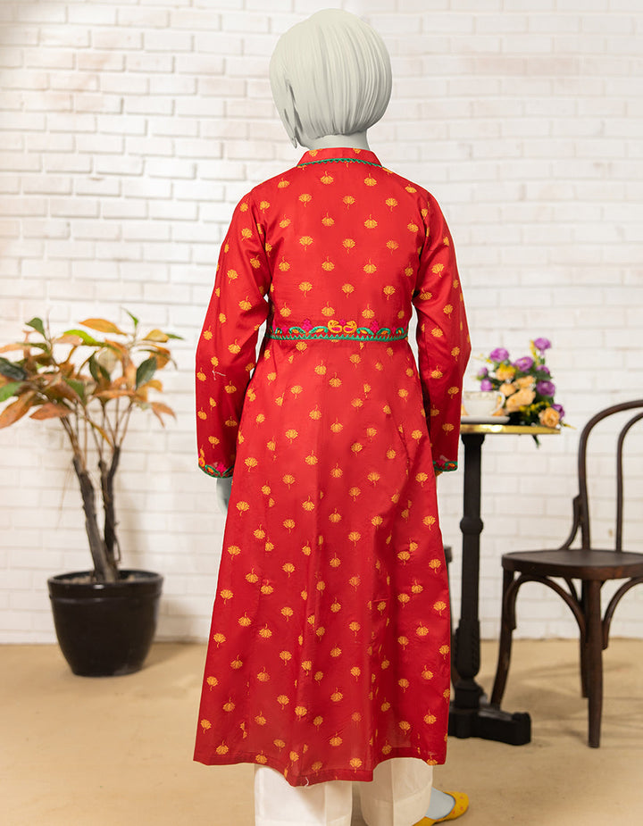 Lawn Maroon Kurti - J. Junaid Jamshed