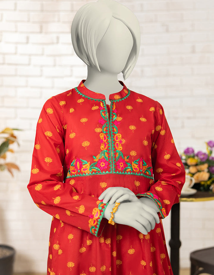 Lawn Maroon Kurti - J. Junaid Jamshed