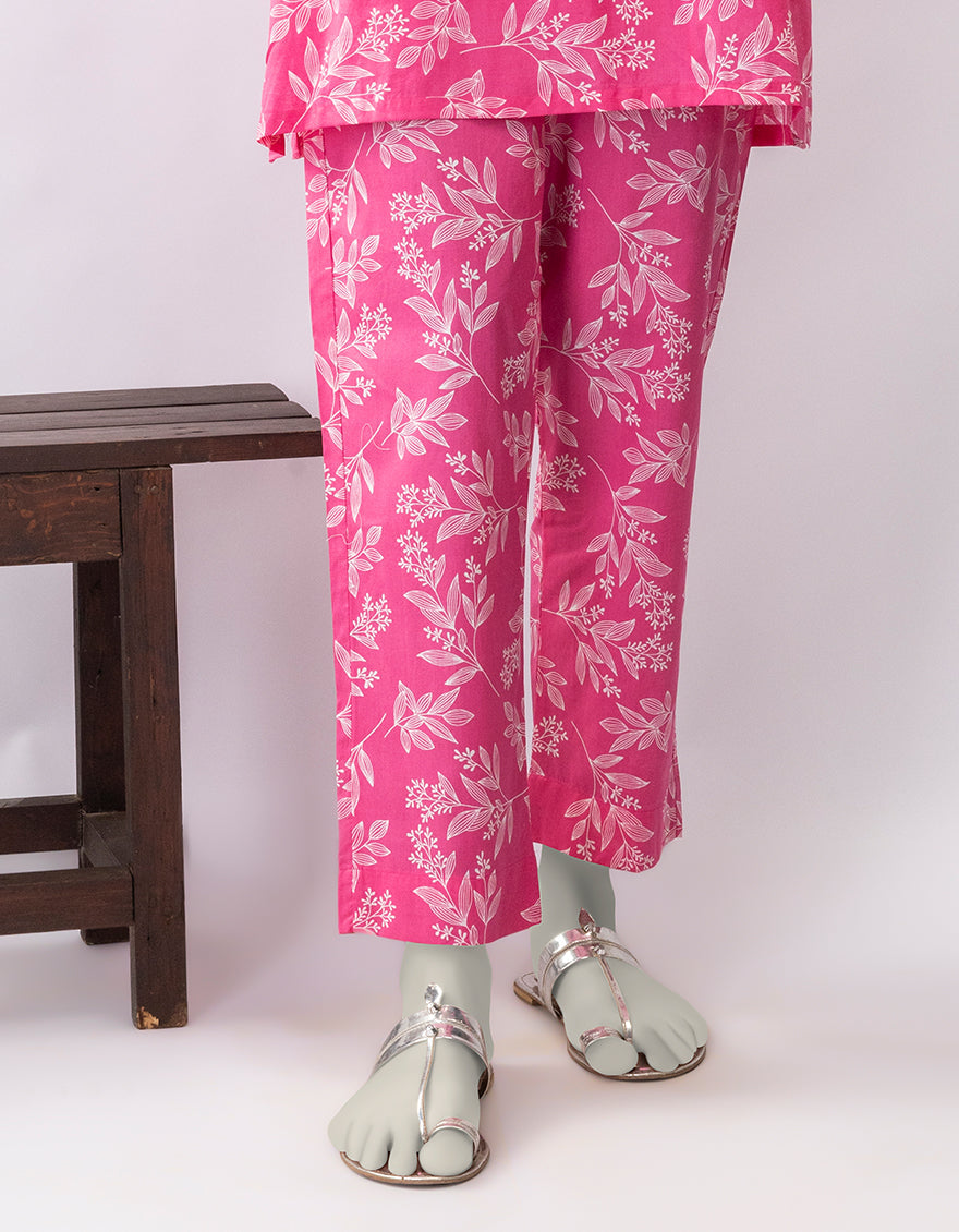 Lawn Pink Trouser - J. Junaid Jamshed