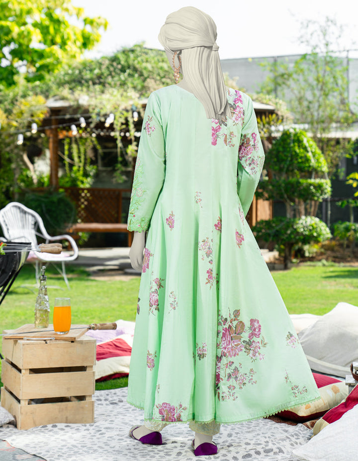 Lawn Green Kurti - J. Junaid Jamshed