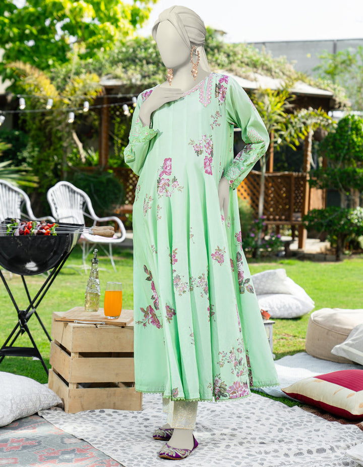 Lawn Green Kurti - J. Junaid Jamshed