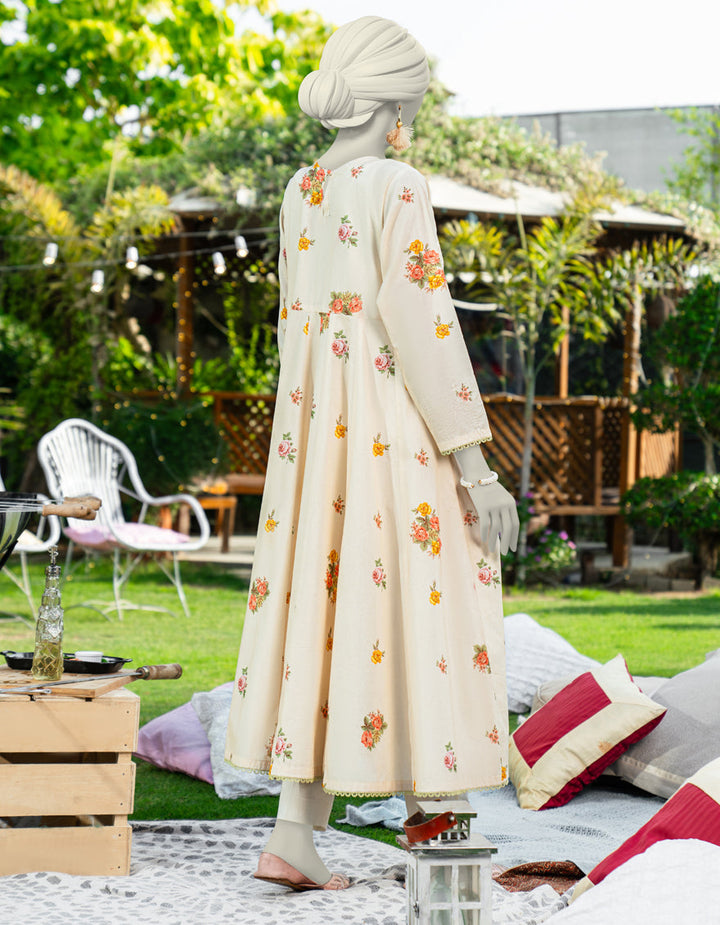 Lawn Beige Kurti - J. Junaid Jamshed