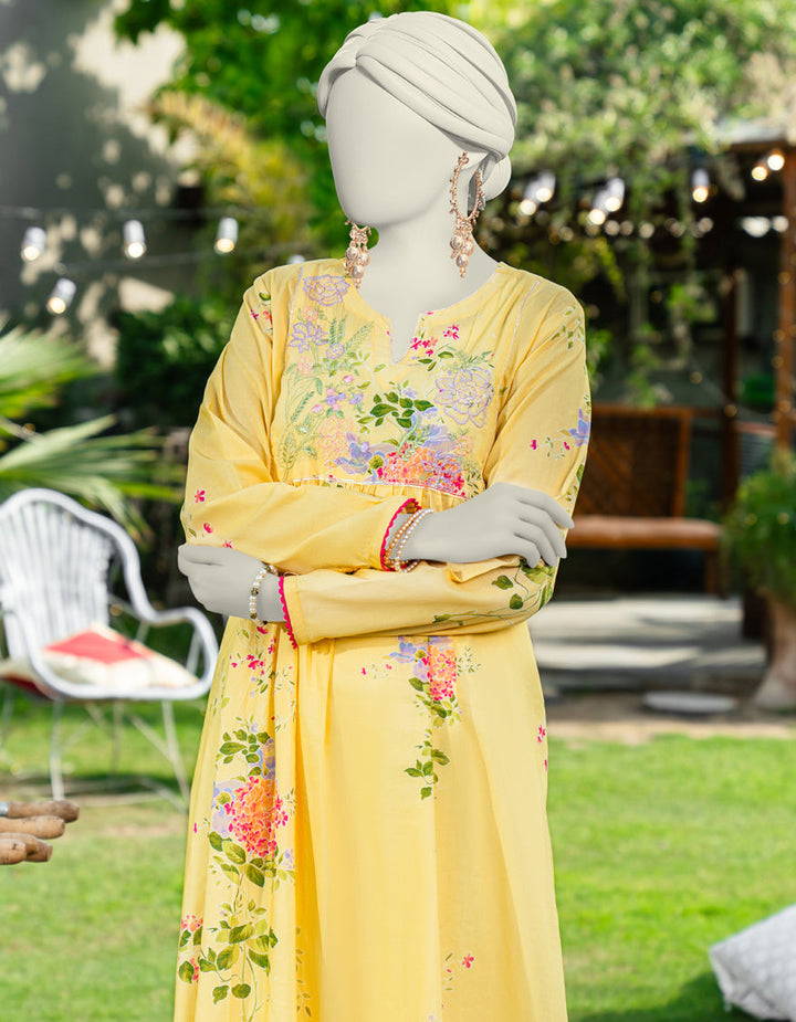 Lawn Yellow Kurti - J. Junaid Jamshed
