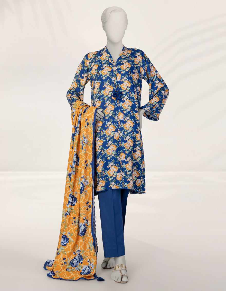 Viscose Multicolor Unstitched Suit - J. Junaid Jamshed