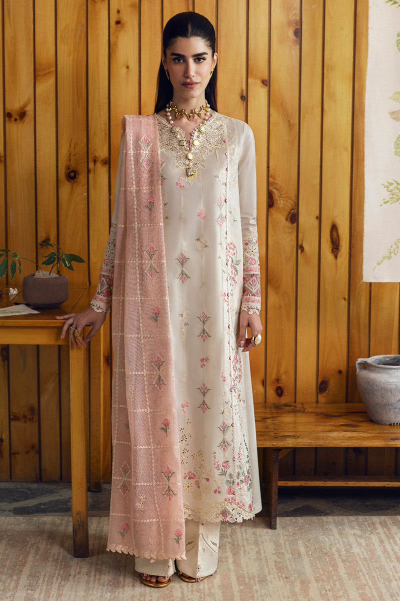 Tyrah - Qalamkar Qlinekari Lawn Stitched
