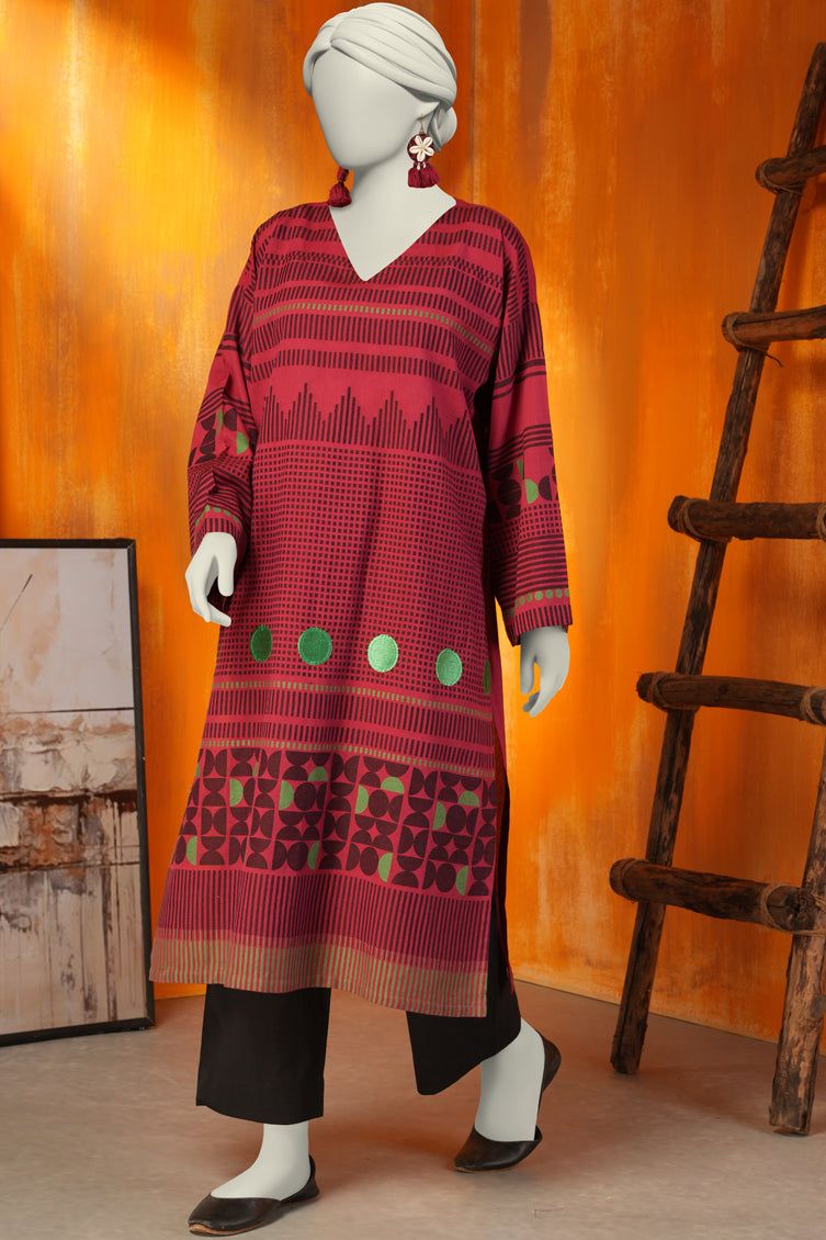 Khaddi Red Kurti- J. Junaid Jamshed