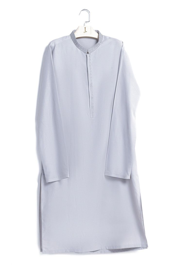 Blended Smoke Grey Kurta - J. Junaid Jamshed