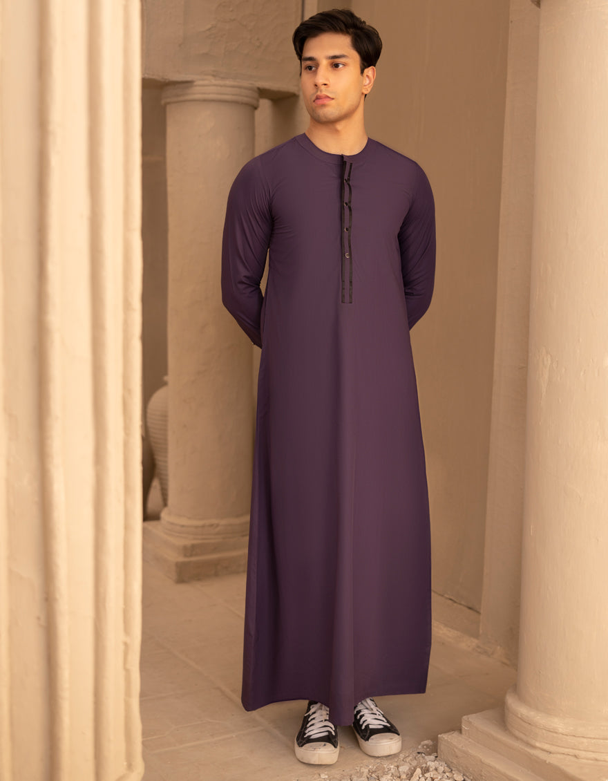 Blended Purple Jubba - J. Junaid Jamshed