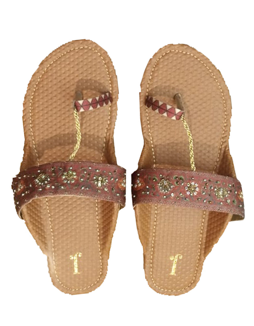 Maroon Chappal- J. Junaid Jamshed