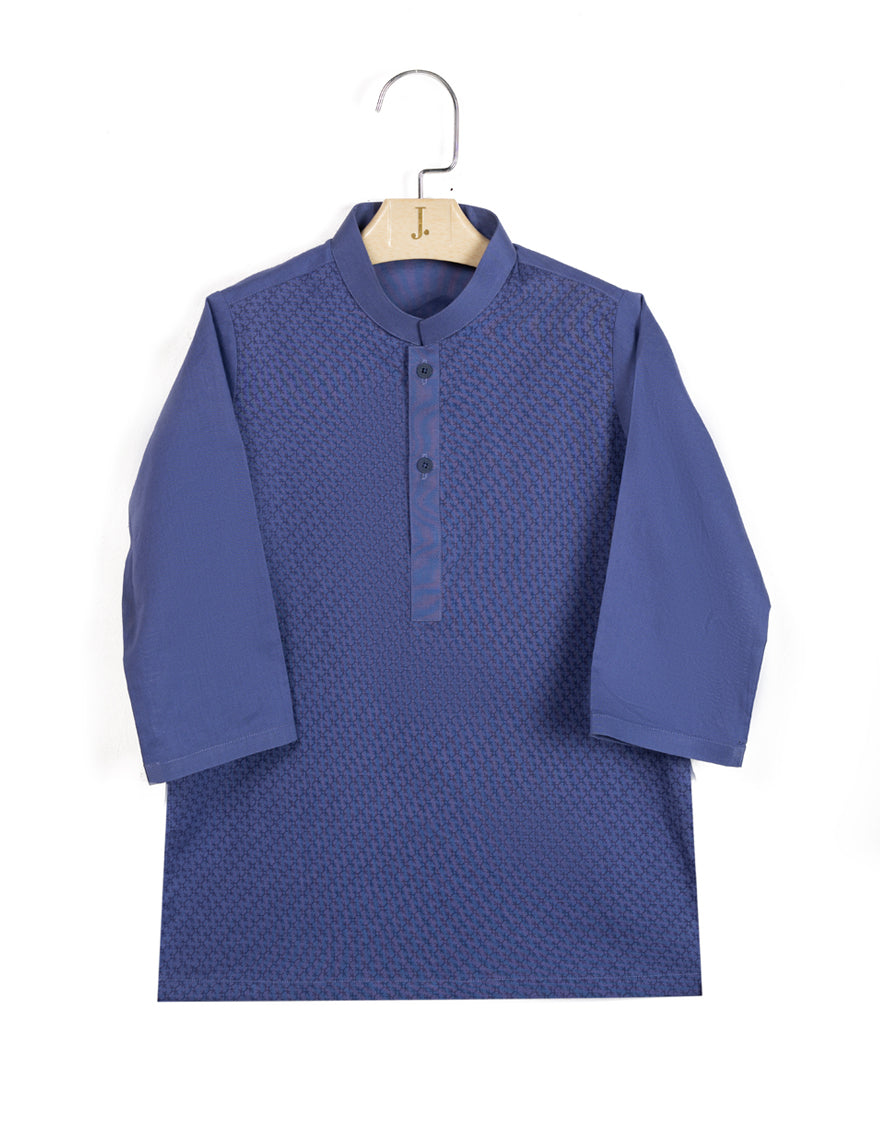 Cotton Blue Shalwar Kameez - J. Junaid Jamshed