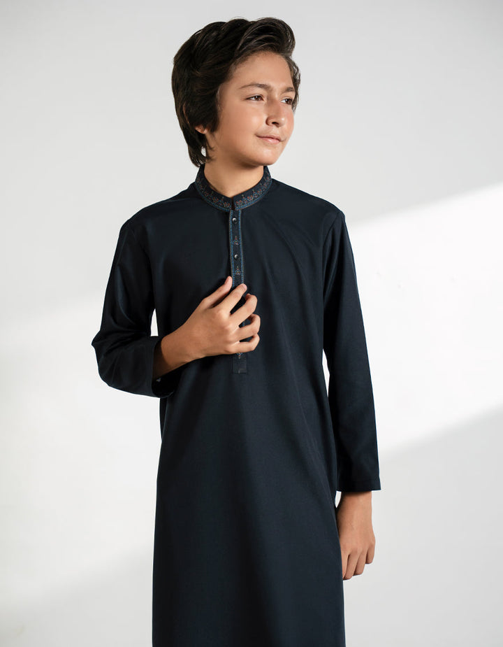 Polyester Black Kurta Trouser - J. Junaid Jamshed