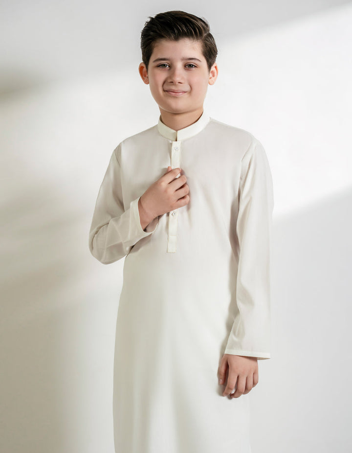 Blended Off White Kurta Trouser - J. Junaid Jamshed