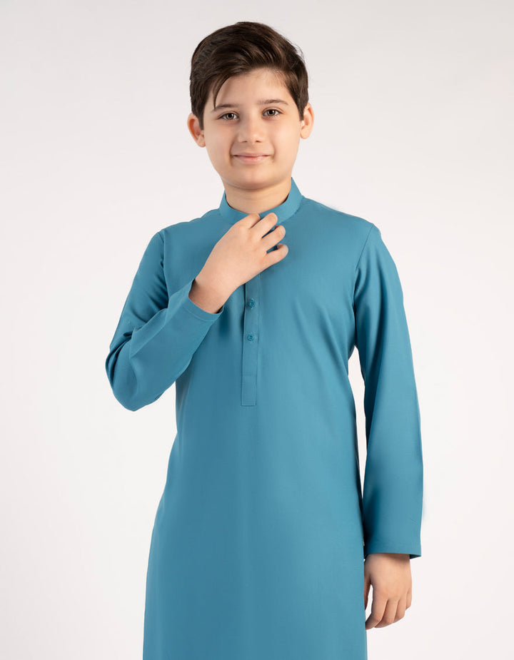 Blended Blue Kurta - J. Junaid Jamshed