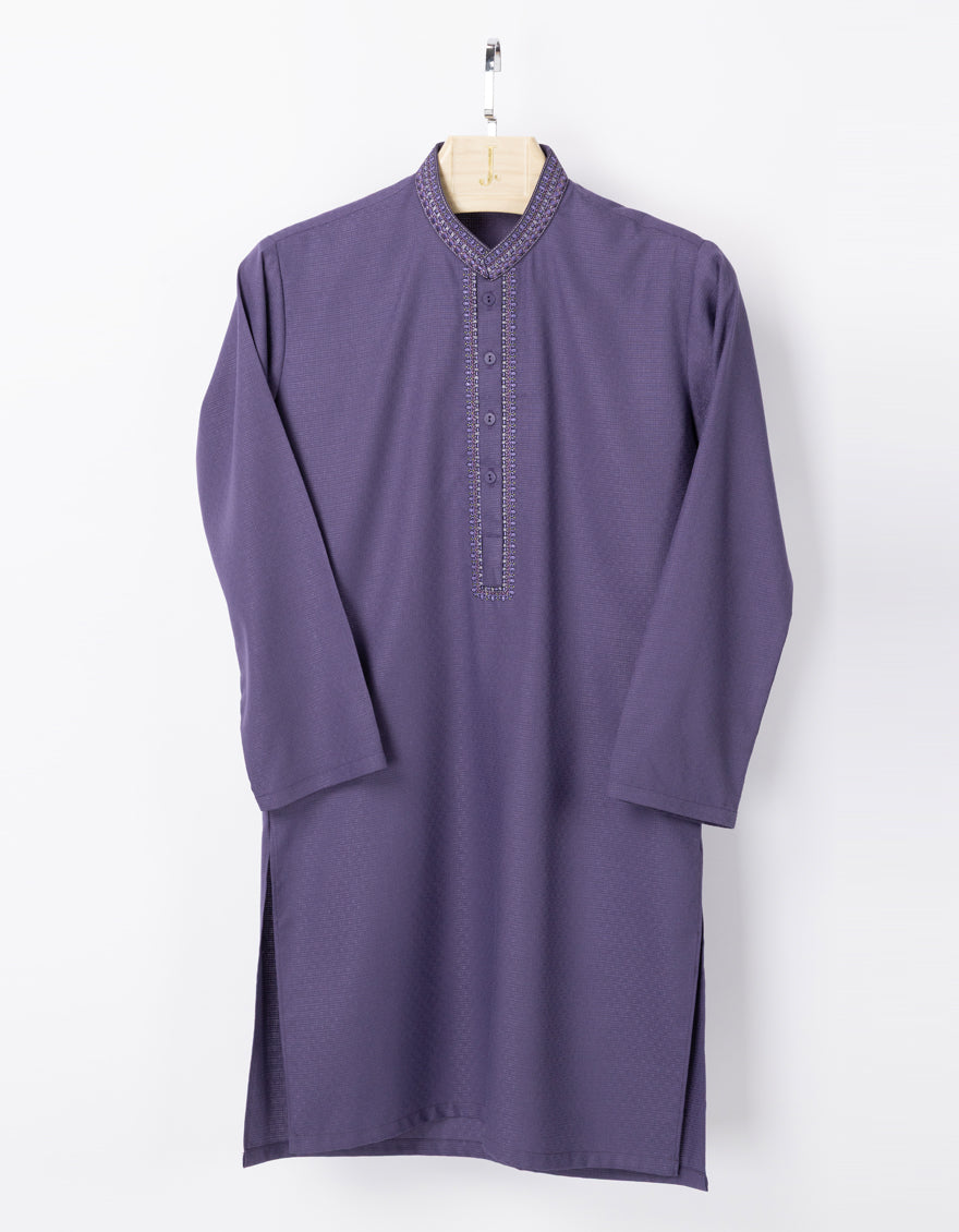 Blended Purple Kurta - J. Junaid Jamshed
