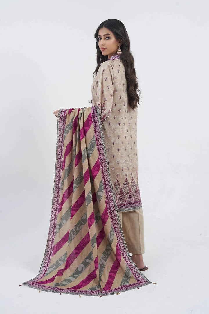 Printed Lawn Mushroom Stitched Suit - Khas