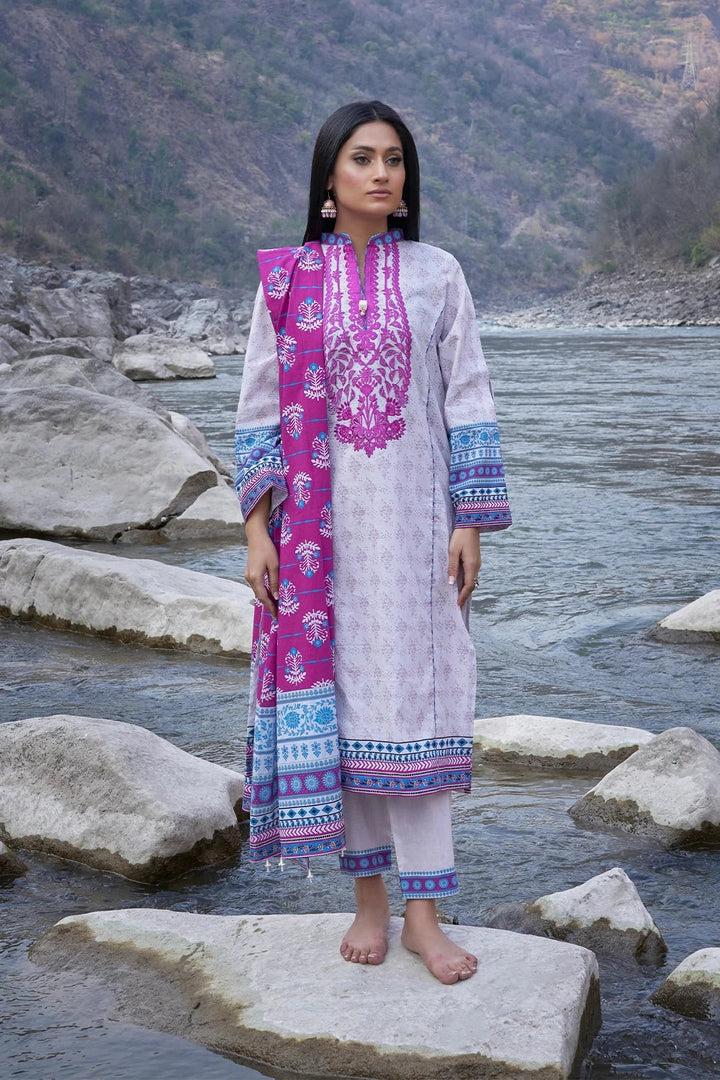 Printed Lawn Rose Stitched Suit - Khas