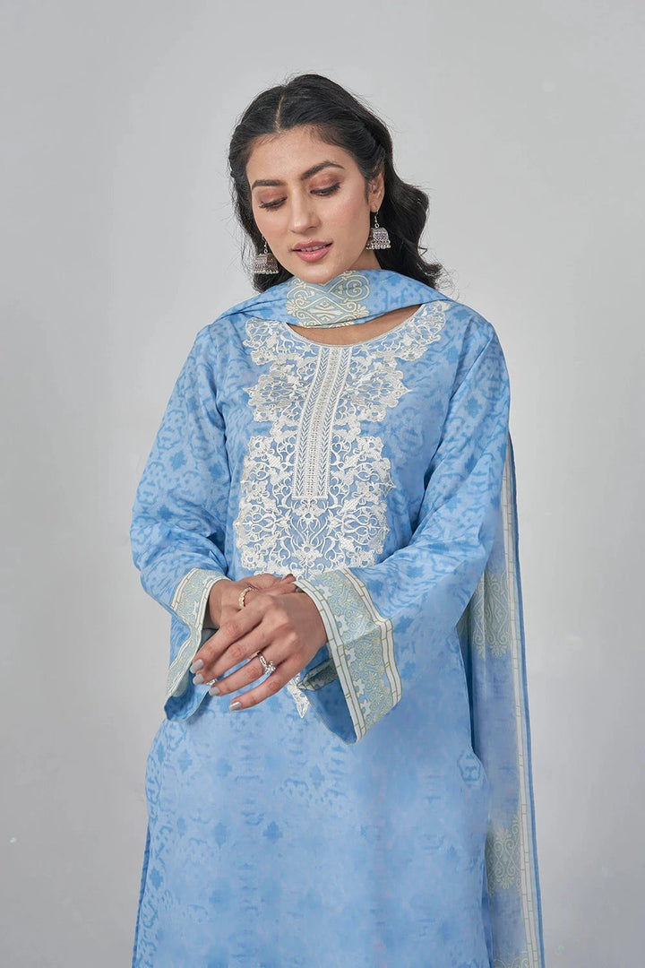 Printed Lawn Pink Stitched Suit - Khas