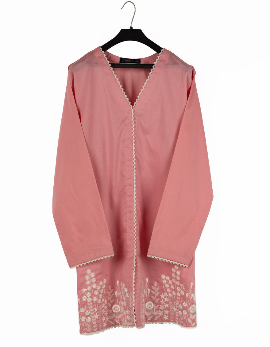 Lawn Pink Kurti - J. Junaid Jamshed