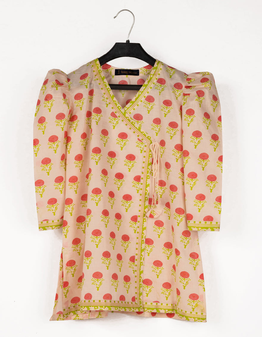 Lawn Pink Kurti - J. Junaid Jamshed