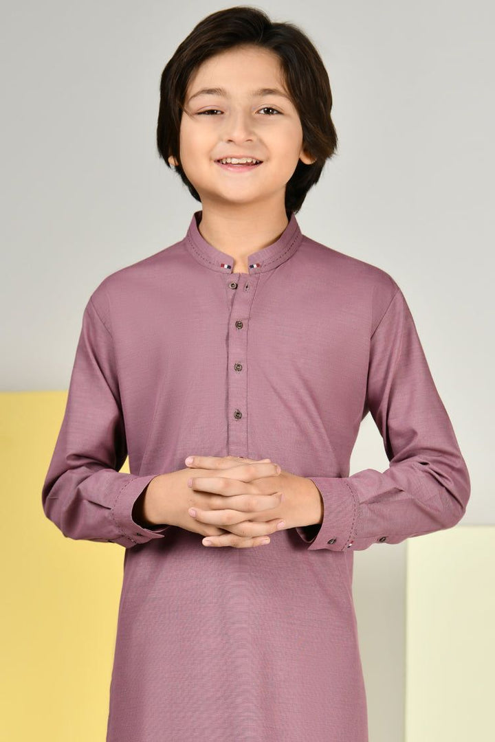 Blended Light Purple Kurta Trouser - J. Junaid Jamshed