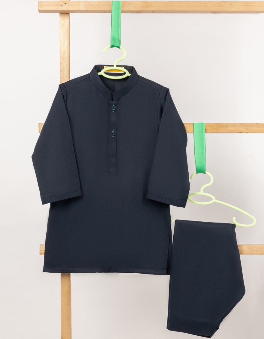 Blended Midnight Blue Shalwar Kameez - J. Junaid Jamshed