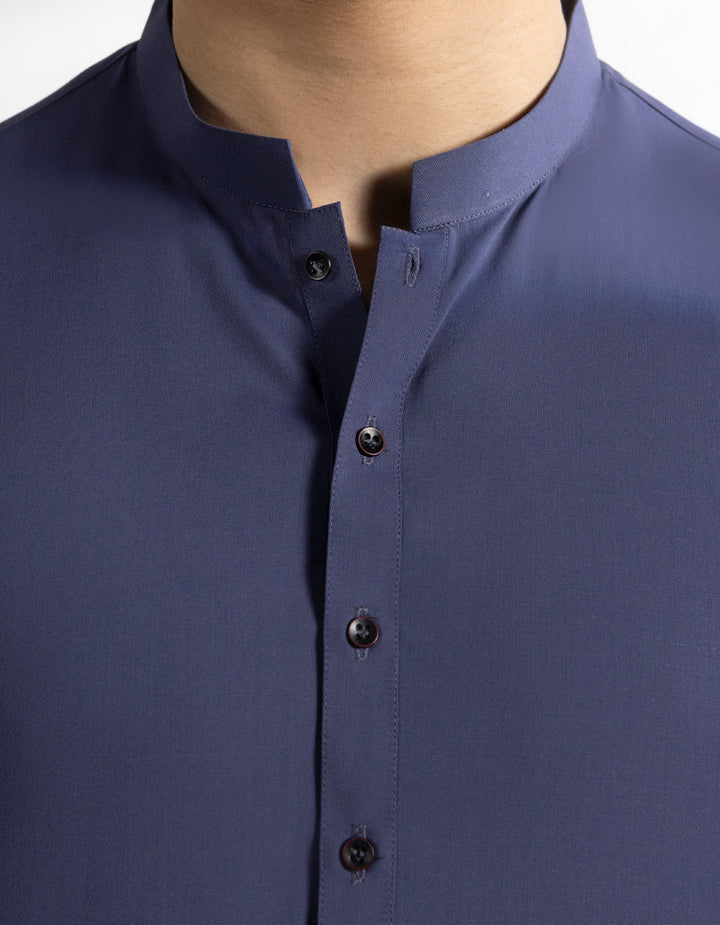 Blended Indigo Kurta Trouser - J. Junaid Jamshed