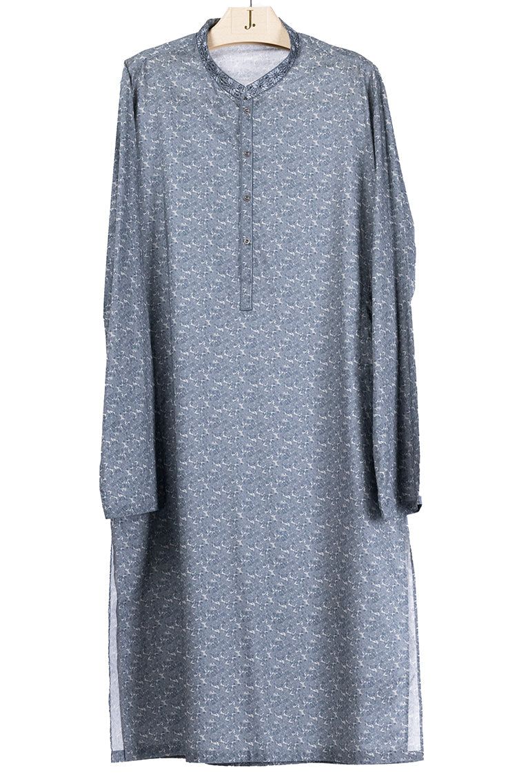 Cotton Grey Kurta - J. Junaid Jamshed
