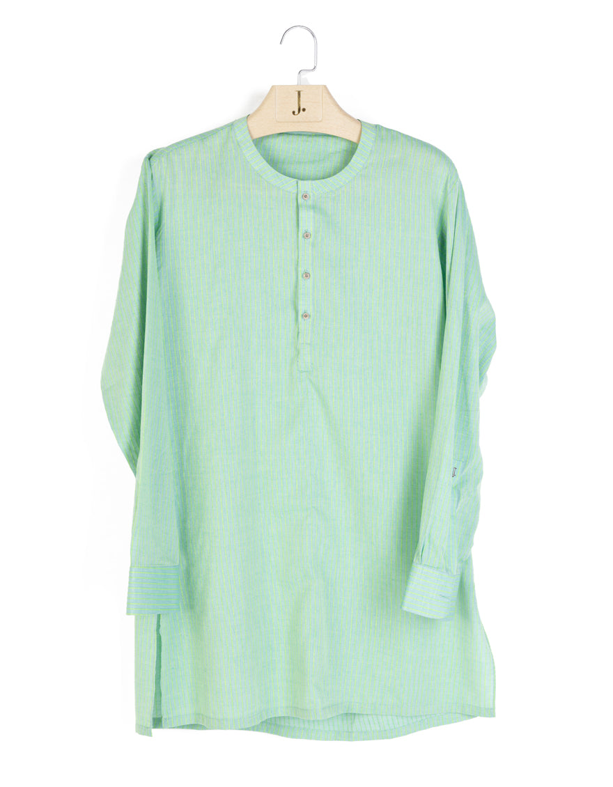 Blended Green Short Kurta - J. Junaid Jamshed
