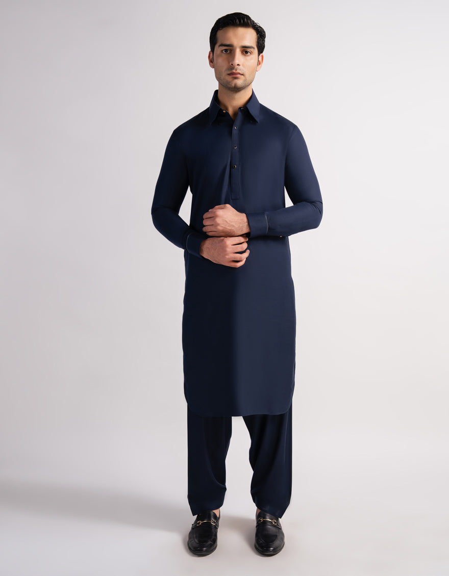 Blended Blue Shalwar Kameez
