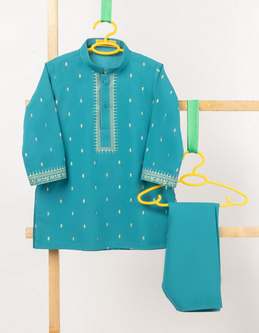 Blended Sea Green Shalwar Kameez - J. Junaid Jamshed