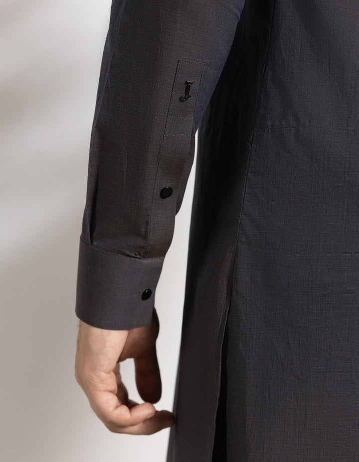 Cotton Stone Blue Kurta Trouser - J. Junaid Jamshed