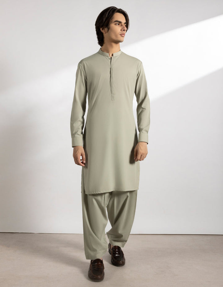Blended Jade Green Kurta Trouser - J. Junaid Jamshed