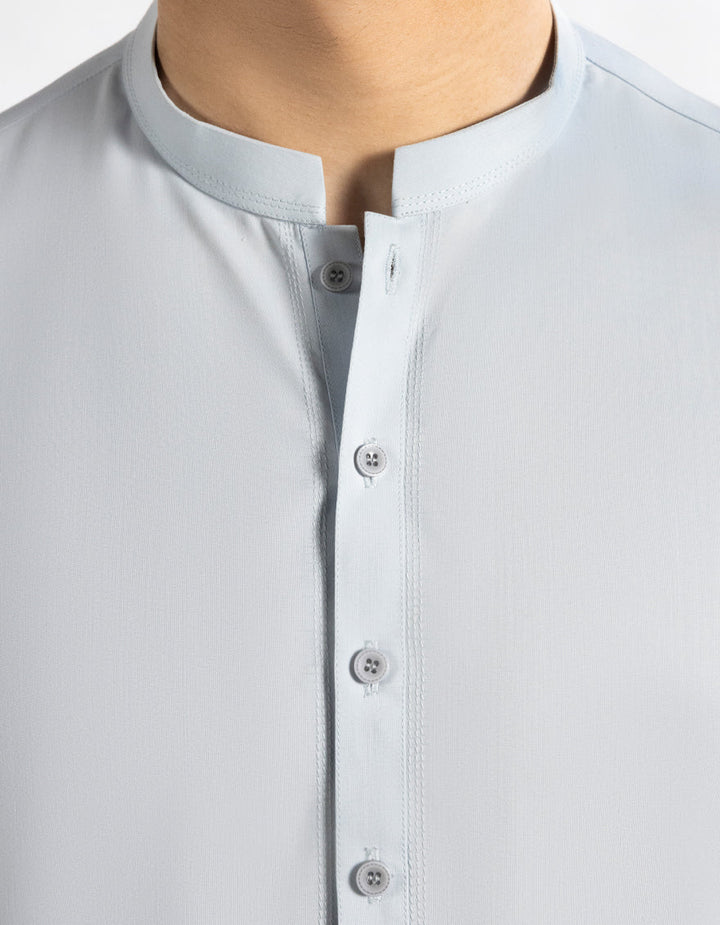 Blended Sky Blue Kurta Trouser - J. Junaid Jamshed