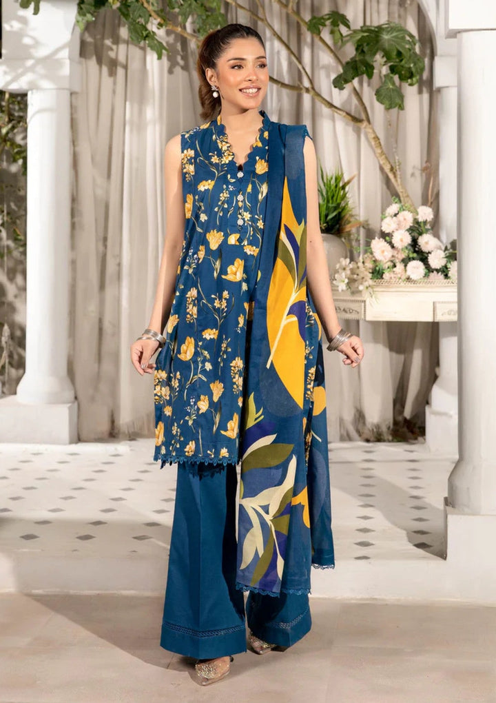 Printed Lawn Zinc Stitched Suit - Maria B M Basics Elaheh Stitched