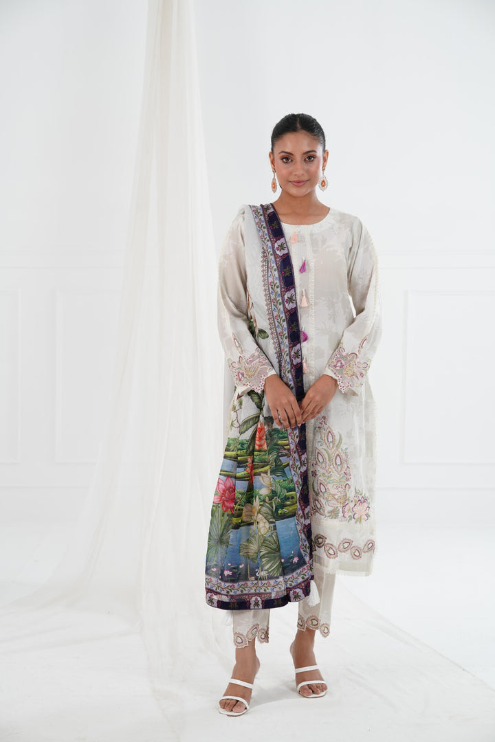 Karis - Alizeh Embroidered Printed Lawn Stitched