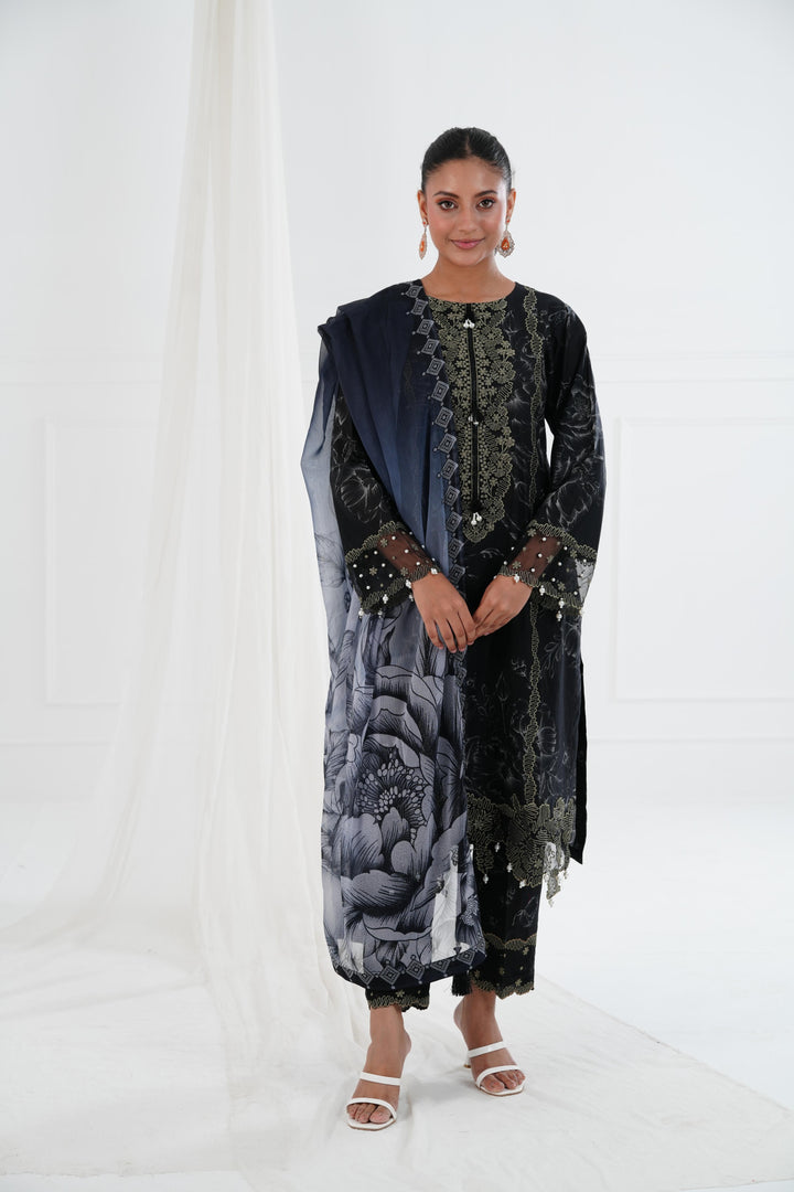 Azlin - Alizeh Embroidered Printed Lawn Stitched