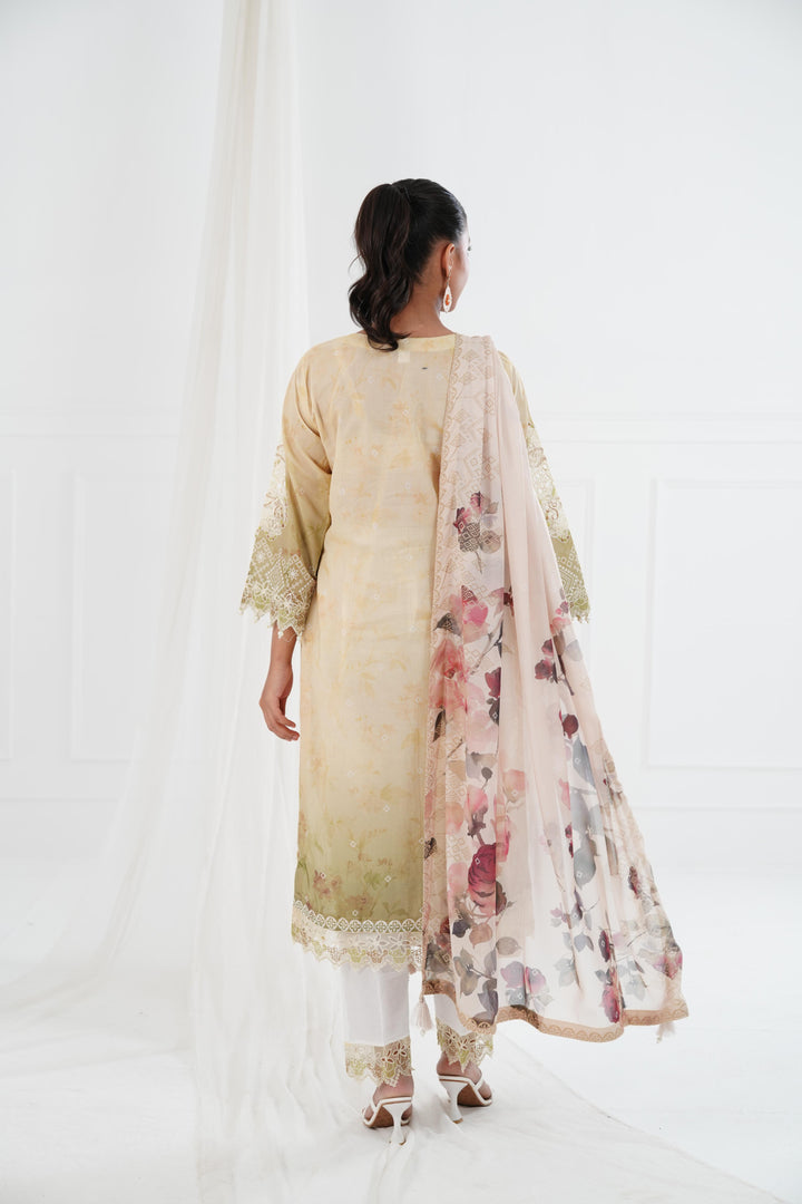Mia - Alizeh Embroidered Printed Lawn Stitched
