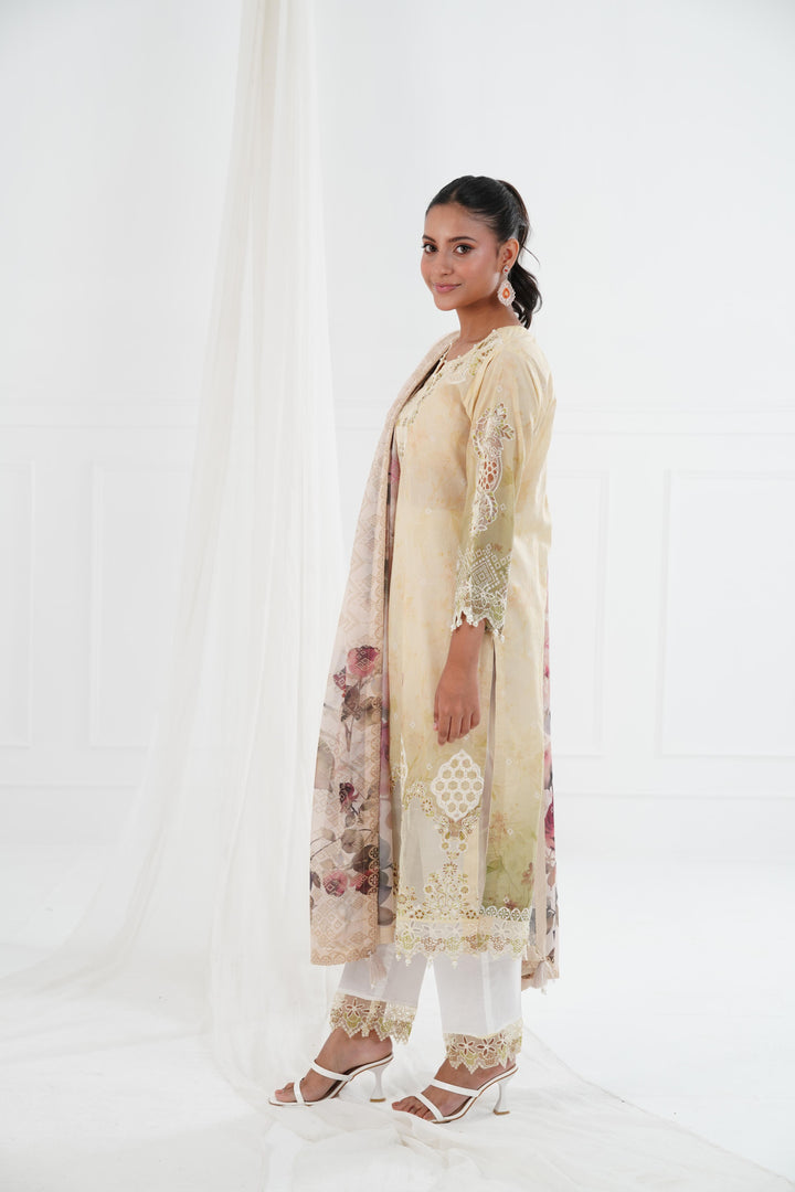 Mia - Alizeh Embroidered Printed Lawn Stitched