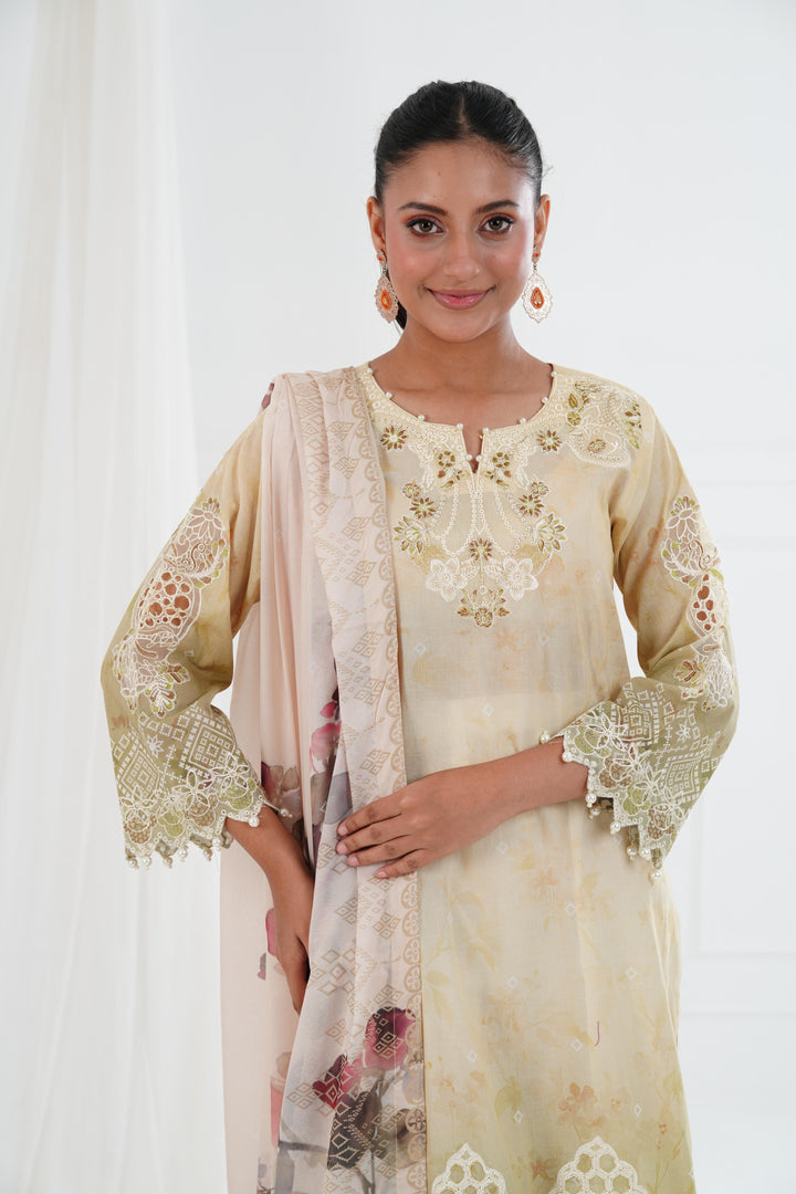 Mia - Alizeh Embroidered Printed Lawn Stitched
